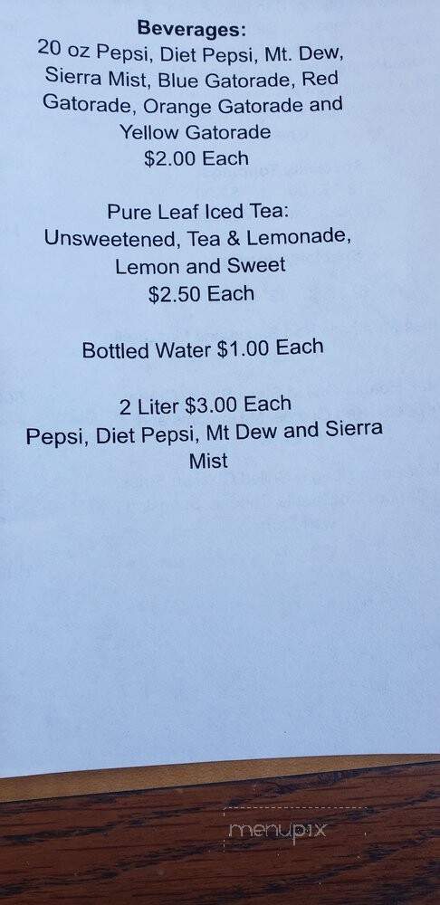 Bruno's Hometown Pizza - Moon Township, PA menu_pic