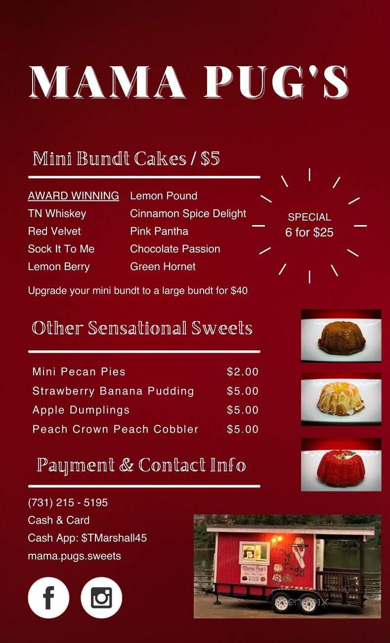Mama Pug's Sensational Sweets - Cordova, TN menu_pic