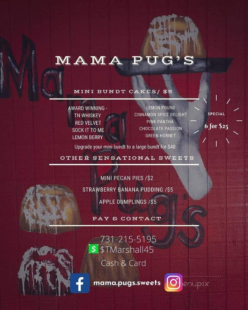 Mama Pug's Sensational Sweets - Cordova, TN menu_pic