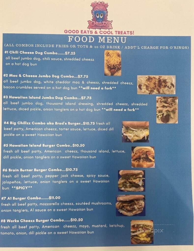 Brain Chillzz - Martinsville, IN menu_pic