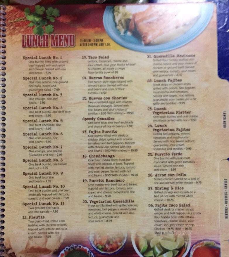 Don tequilas - Charlotte, MI menu_pic