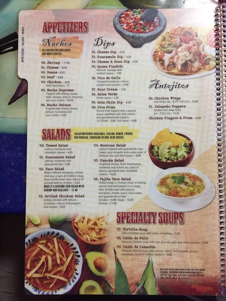 Don tequilas - Charlotte, MI menu_pic