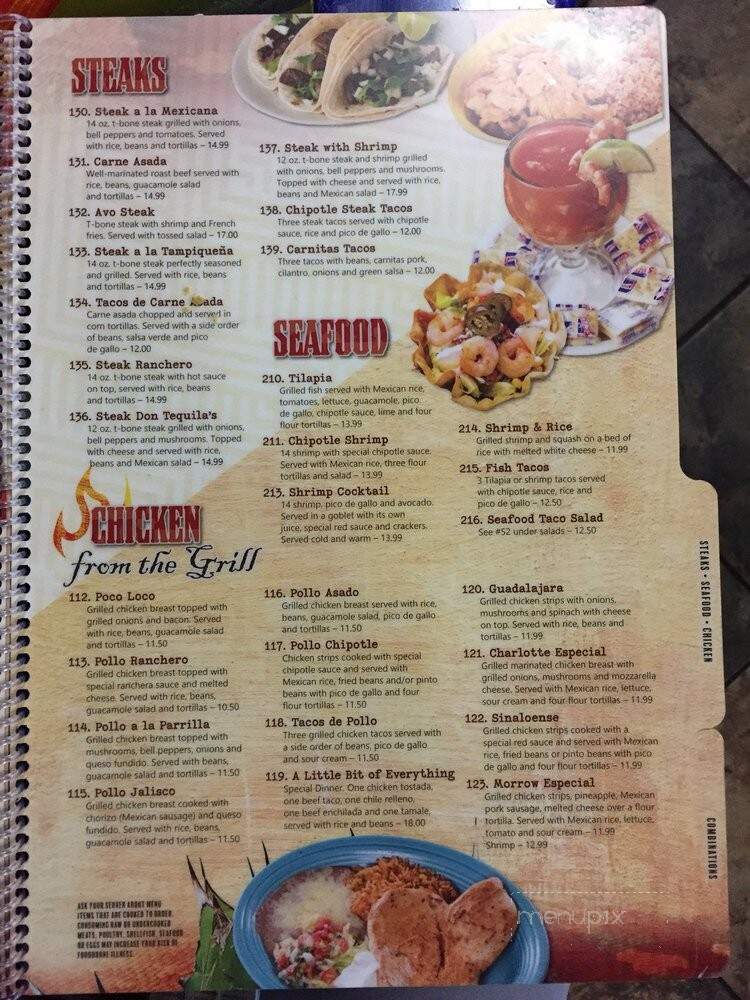 Don tequilas - Charlotte, MI menu_pic