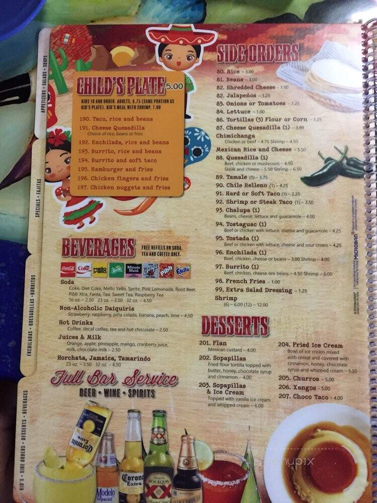 Don tequilas - Charlotte, MI menu_pic