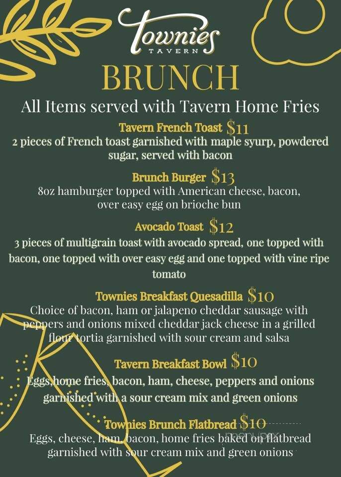 Townie's Tavern - Palm City, FL menu_pic
