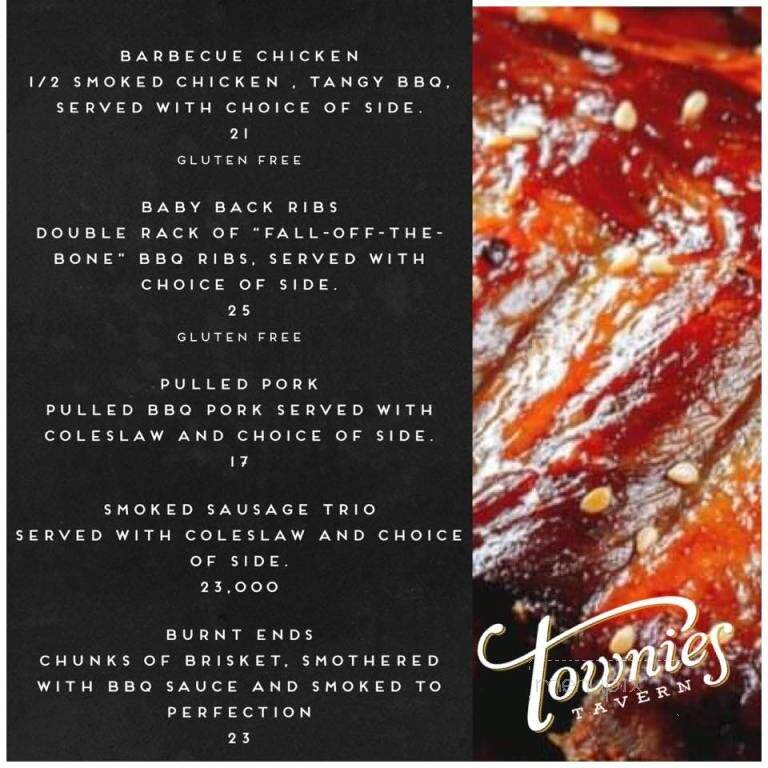 Townie's Tavern - Palm City, FL menu_pic
