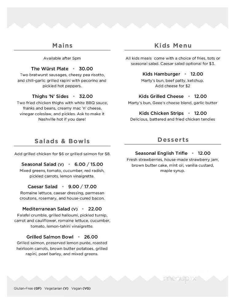 Black Bellows - Collingwood, ON menu_pic