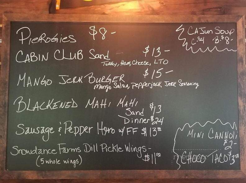 The Cabin at Hessinger-Lare - Jeffersonville, NY menu_pic