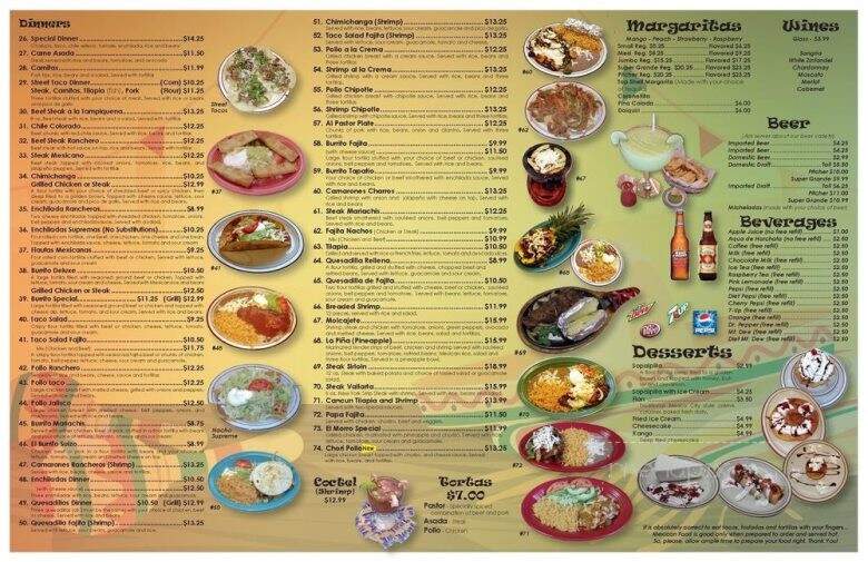 Los Mariachis - Wauseon, OH menu_pic