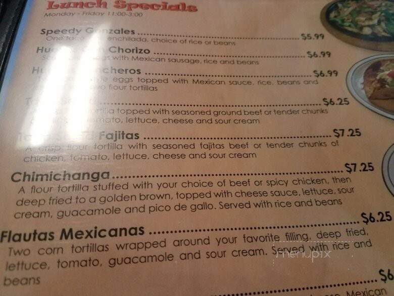 Los Mariachis - Wauseon, OH menu_pic