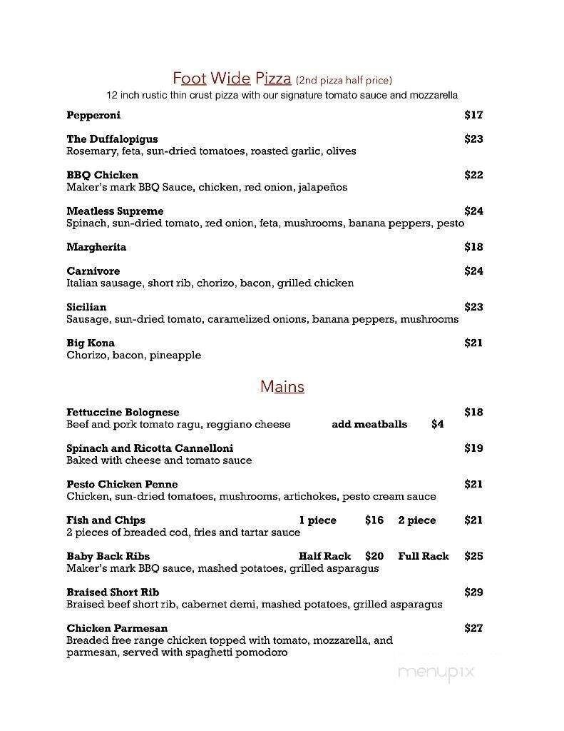 Louie's Steakhouse & Lounge - Nelson, BC menu_pic