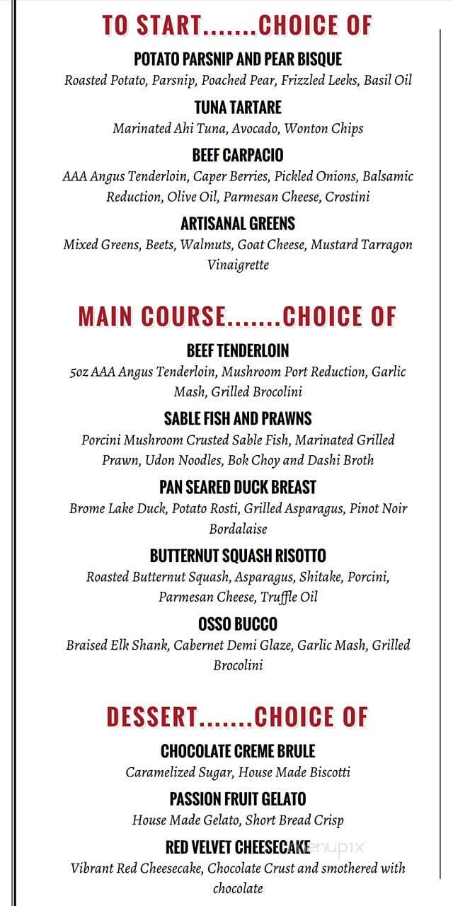 Louie's Steakhouse & Lounge - Nelson, BC menu_pic