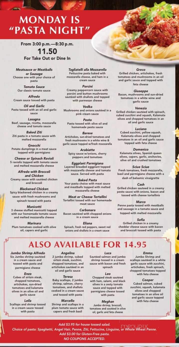 Sal's Italian Restaurant - Radford, VA menu_pic