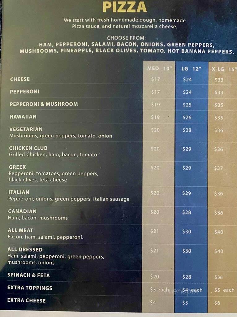 Nick's Place - Wadena, SK menu_pic