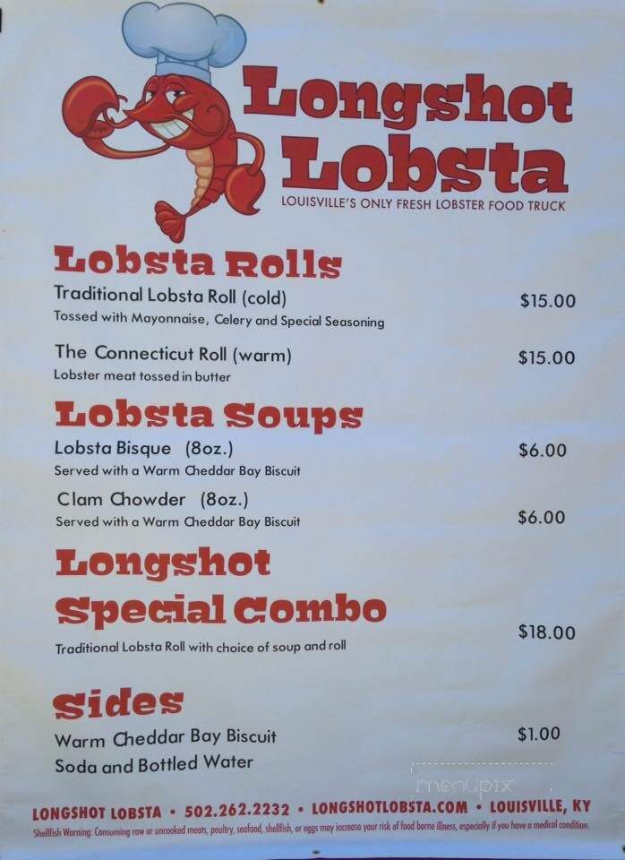 Longshot Lobsta - Louisville, KY menu_pic