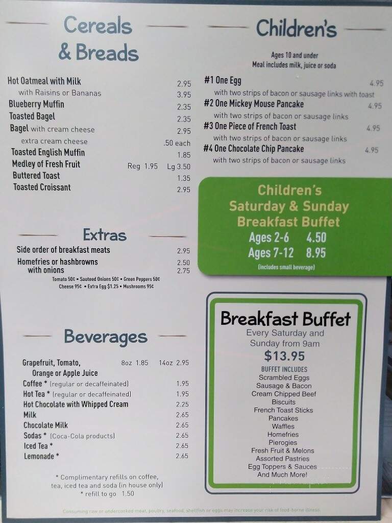 O'Grady's Family Restaurant - Phoenixville, PA menu_pic