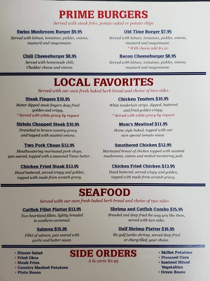 Brenham Grill - Brenham, TX menu_pic
