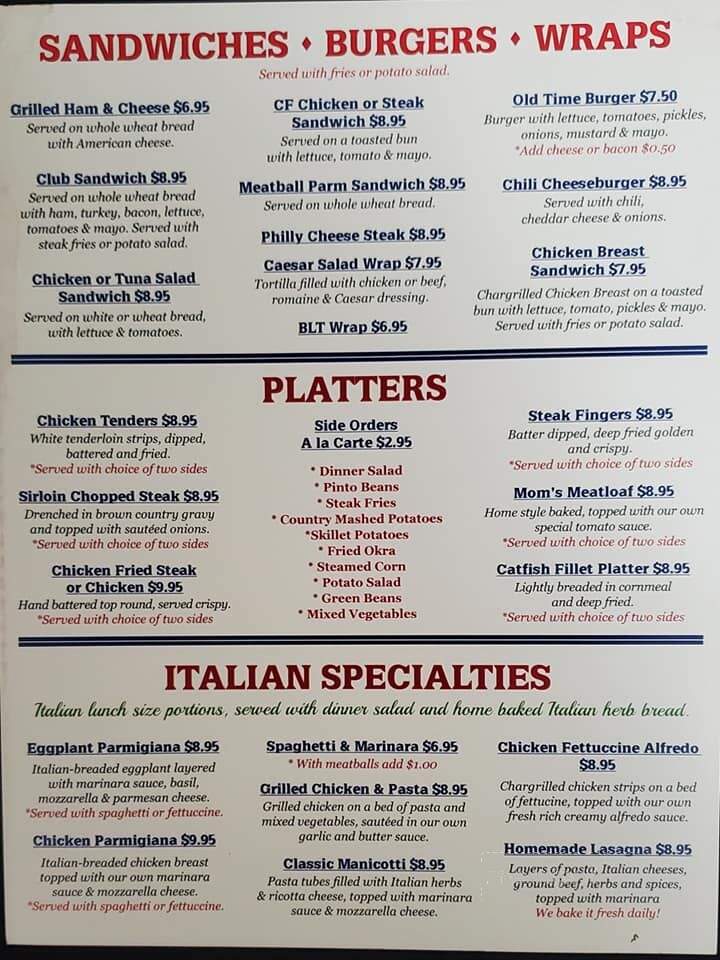 Brenham Grill - Brenham, TX menu_pic