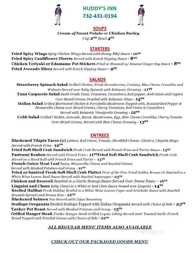 Huddy's Inn - Colts Neck, NJ menu_pic