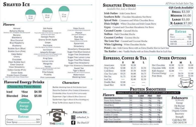 The Shed - La Vernia, TX menu_pic