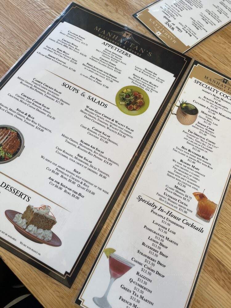 Manhattan Restaurant & Lounge - Anchorage, AK menu_pic