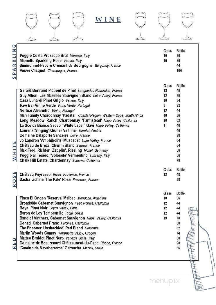 Blu Oyster - Johns Island, SC menu_pic