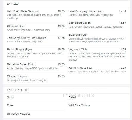 Blaze Bistro & Lounge - Winnipeg, MB menu_pic