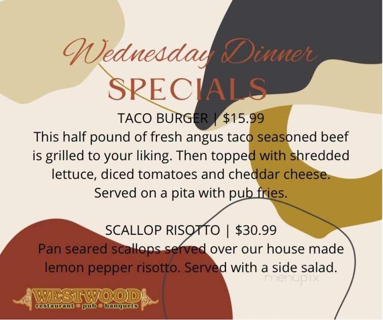 Westwood Restaurant & Pub - Westfield, MA menu_pic