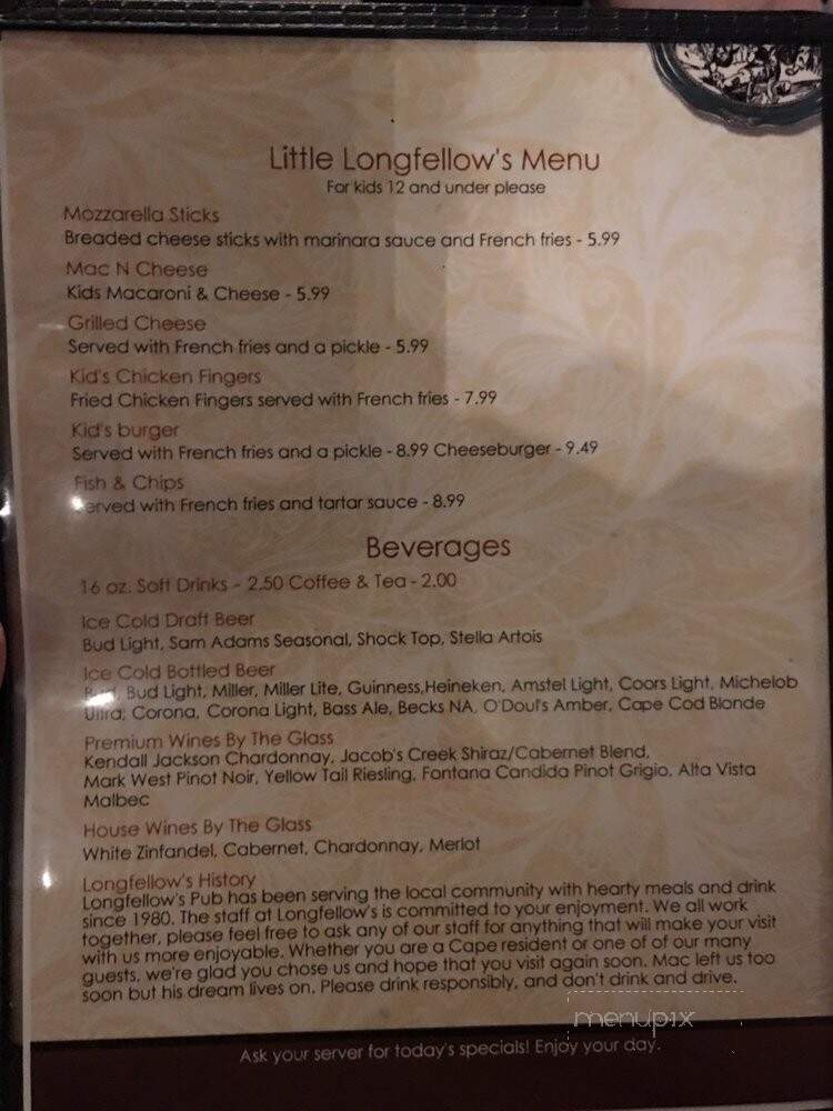 Longfellow's Pub - South Yarmouth, MA