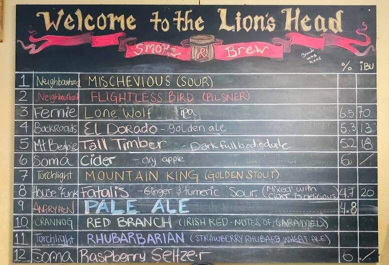 Lion's Head Smoke & Brew Pub - Castlegar, BC