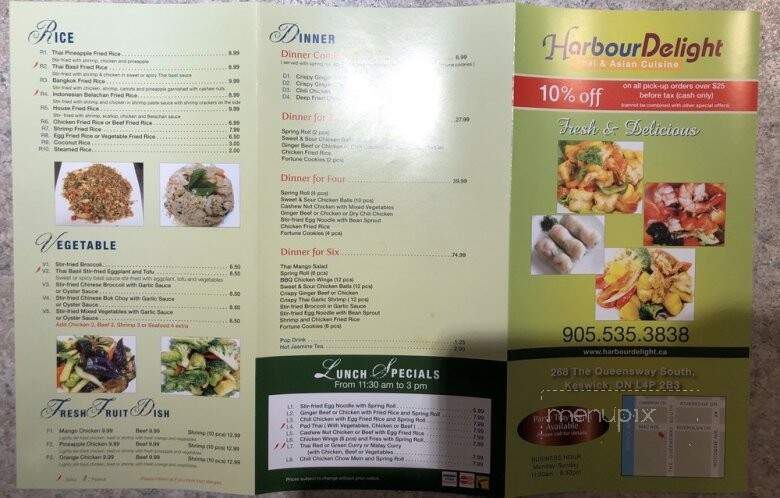 Harbour Delight - Keswick, ON menu_pic