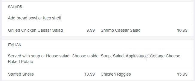 Monirae's Restaurant - Pennellville, NY menu_pic