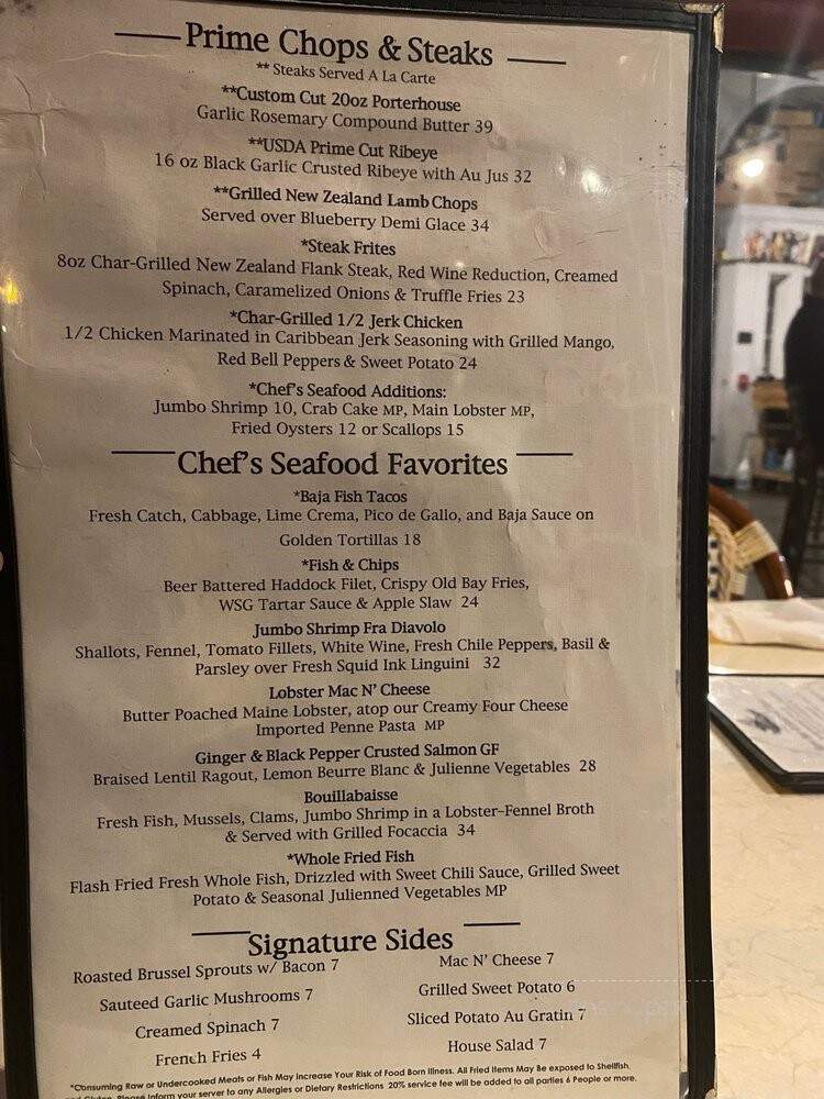 Water Street Grille - Yorktown, VA menu_pic