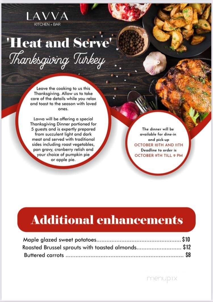 Lavva Kitchen And Bar - Saskatoon, SK menu_pic