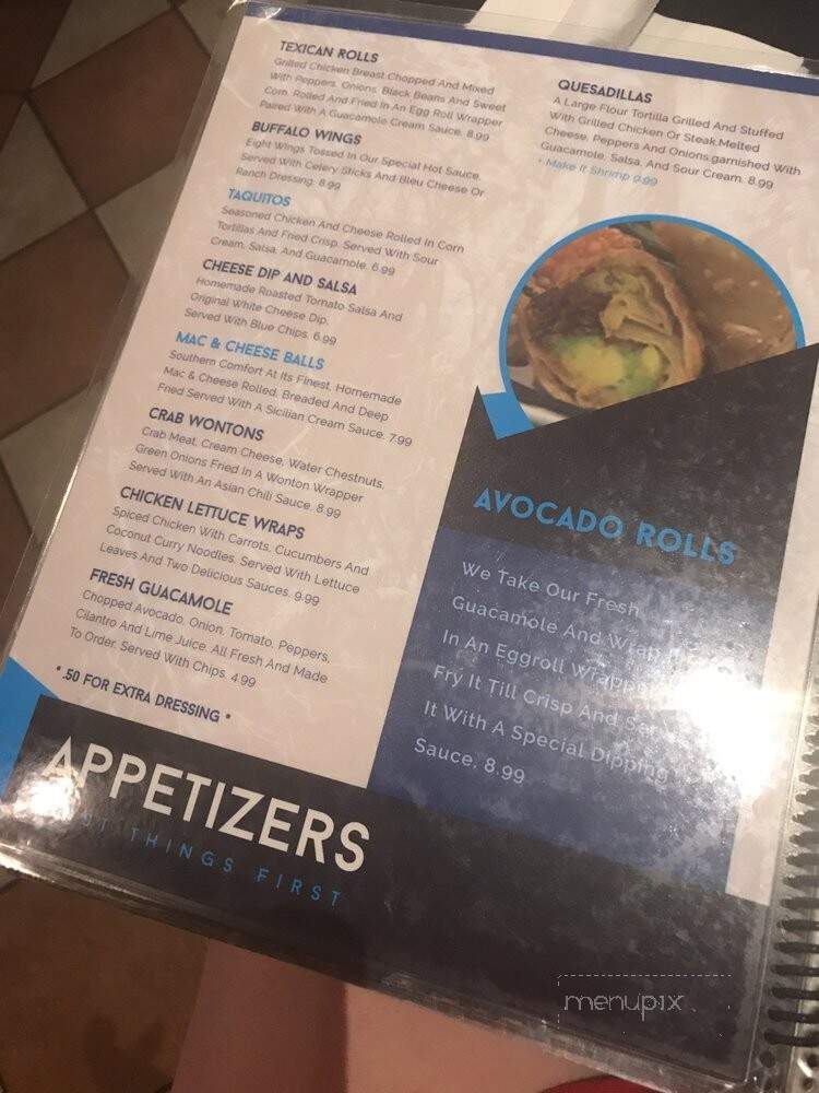 Bleu Monkey Grill - Hot Springs, AR menu_pic