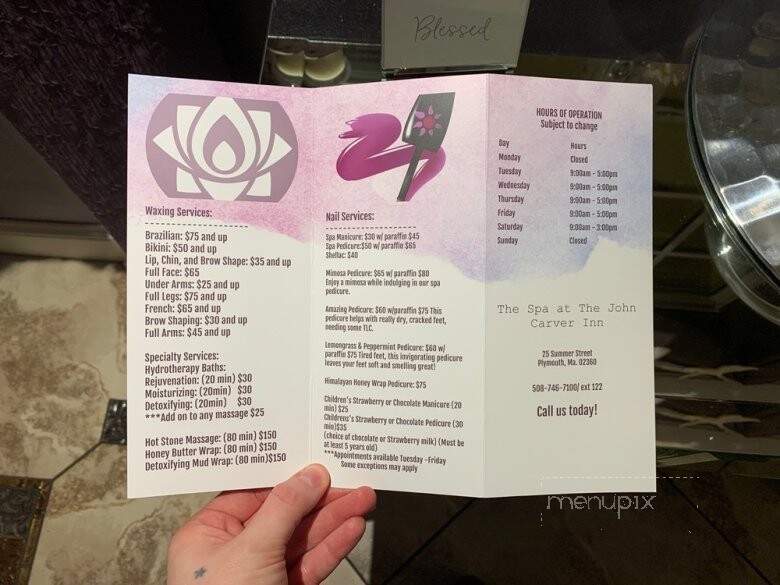 John Carver Inn - Plymouth, MA menu_pic