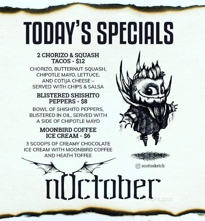 Nocturnal Brewing Company - Hayesville, NC menu_pic