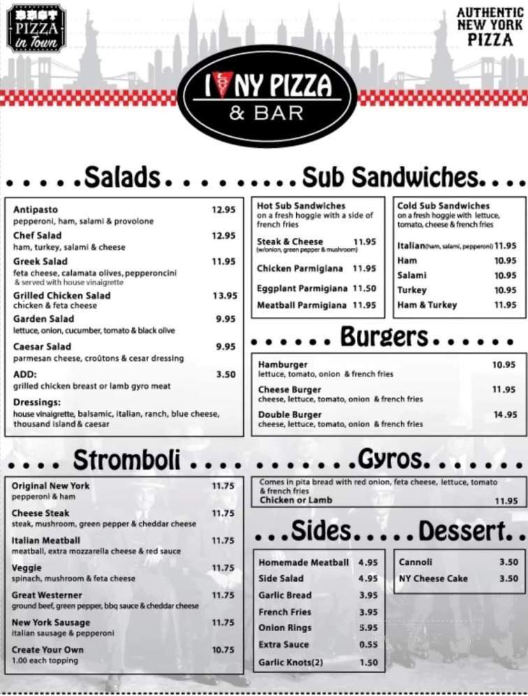 I Love NY Pizza - Dawsonville, GA menu_pic