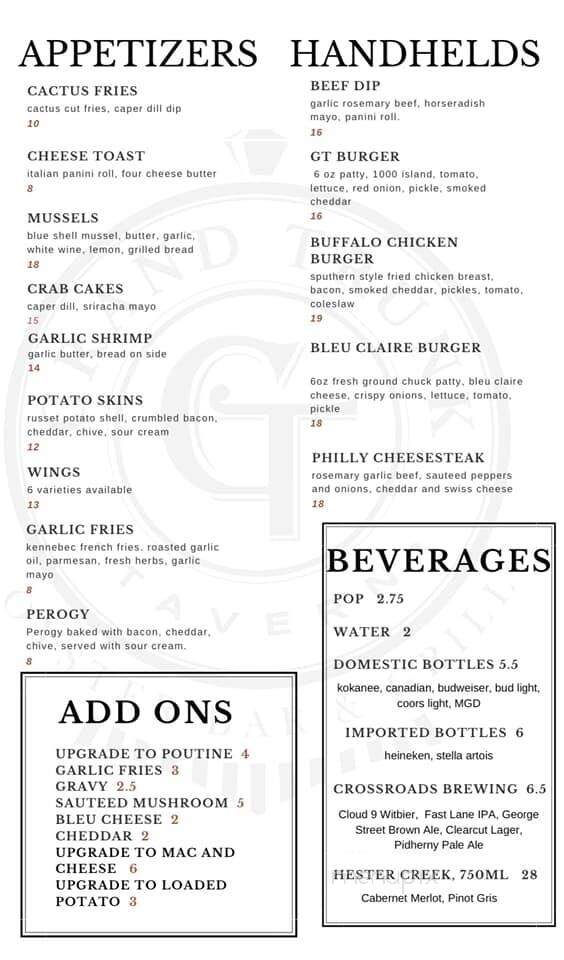 Grand Trunk Tavern Oyster Bar and Grill - Prince George, BC
