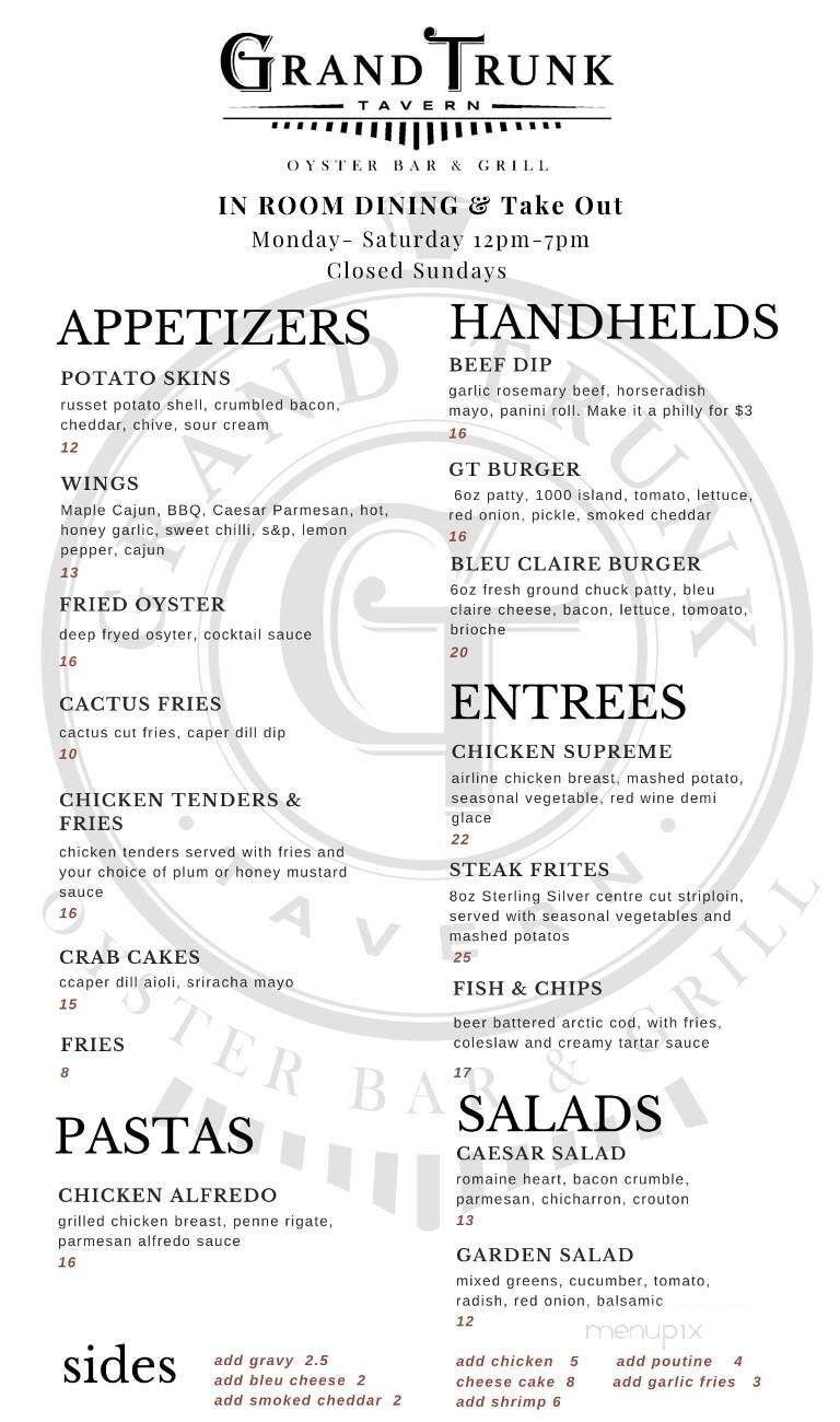 Grand Trunk Tavern Oyster Bar and Grill - Prince George, BC