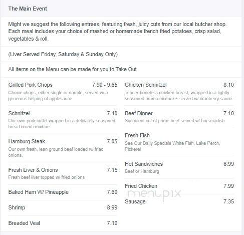 McPherson's Restaurant - Lambton Shores, ON menu_pic