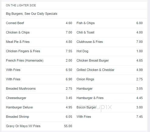 McPherson's Restaurant - Lambton Shores, ON menu_pic