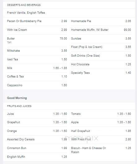 McPherson's Restaurant - Lambton Shores, ON menu_pic