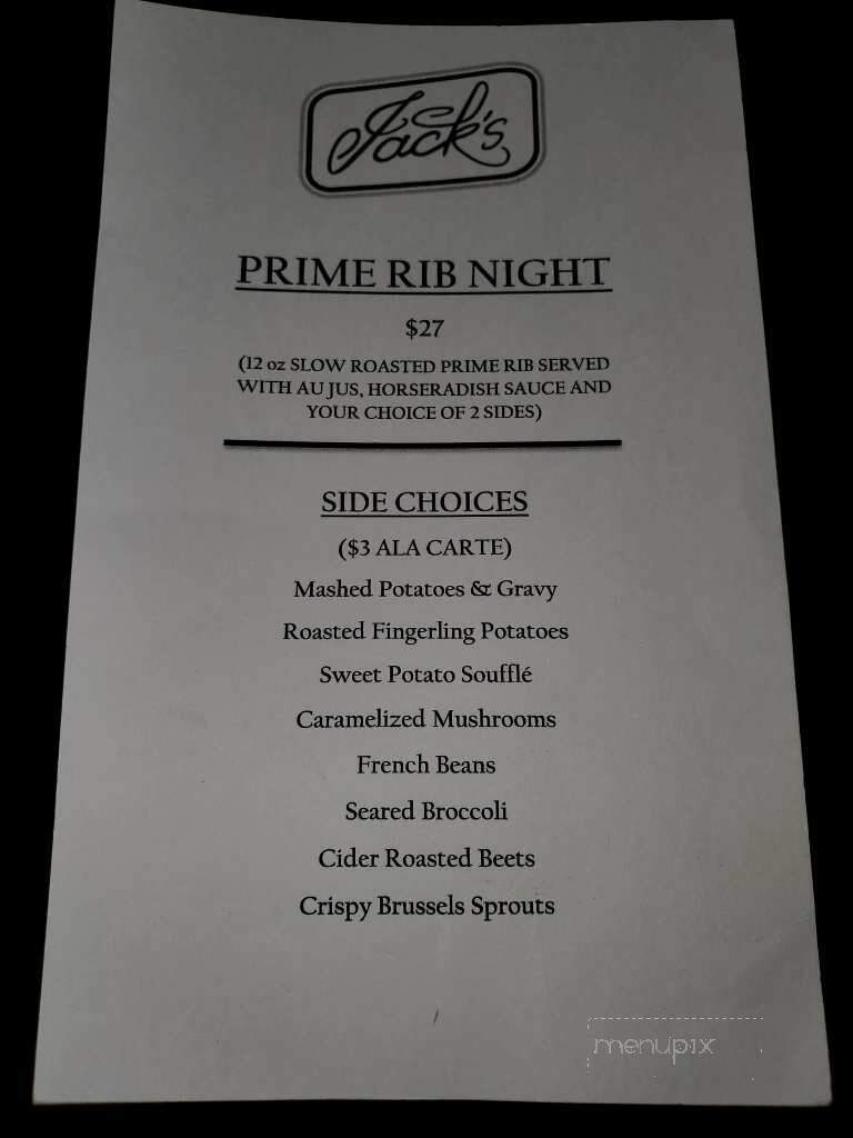 Jac's Grill - Wilson, NC menu_pic