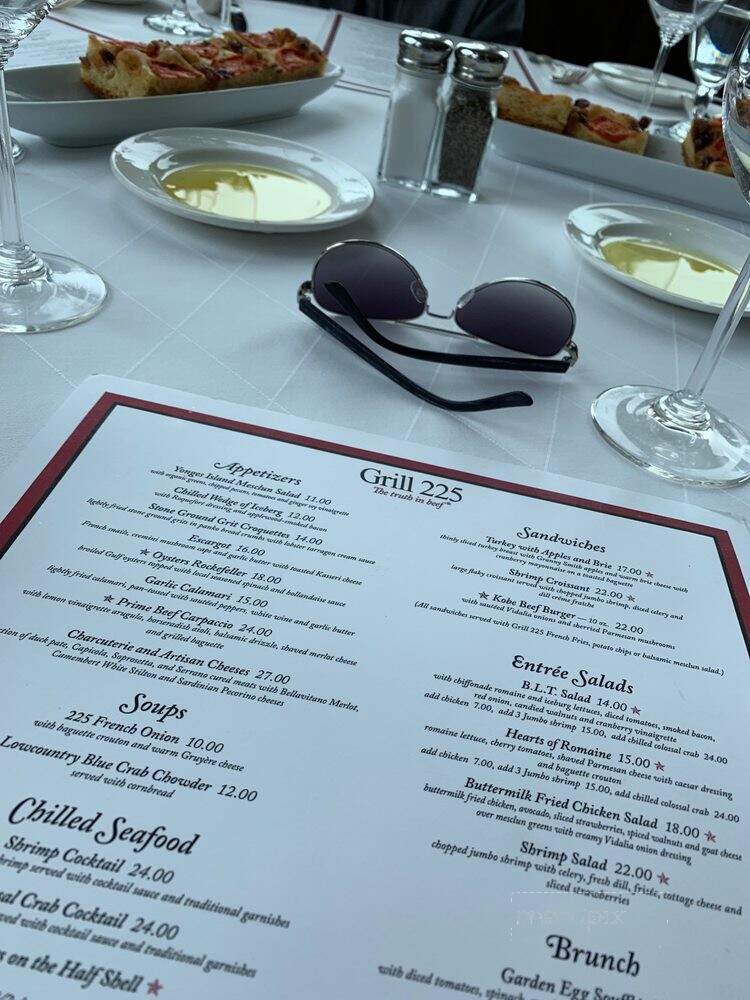 Grill 225 - Charleston, SC menu_pic