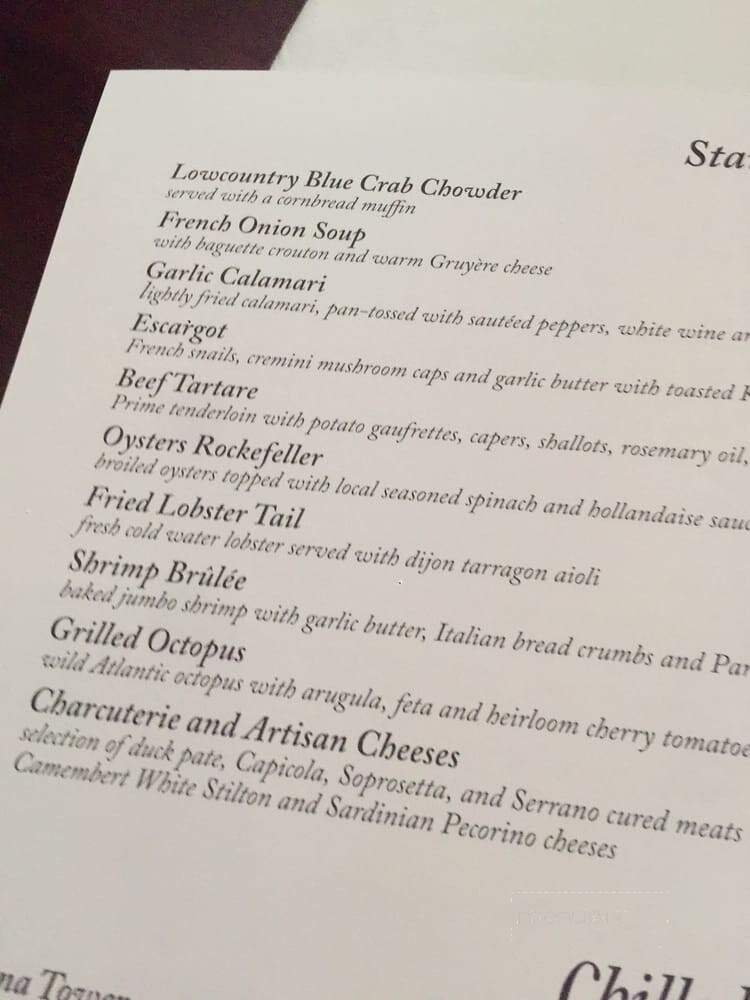 Grill 225 - Charleston, SC menu_pic