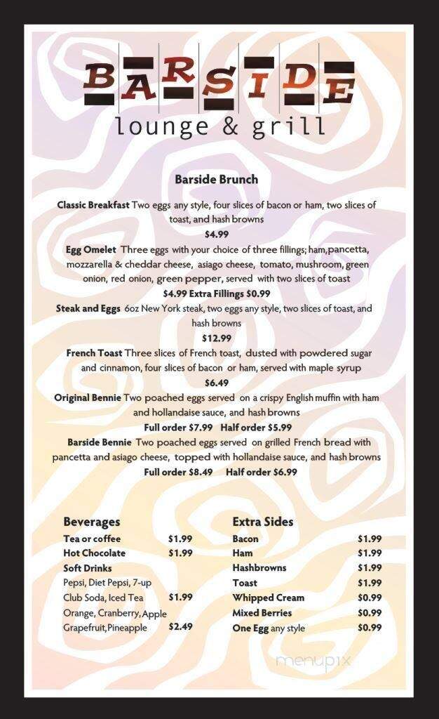 Barside Lounge & Grill - Kamloops, BC menu_pic