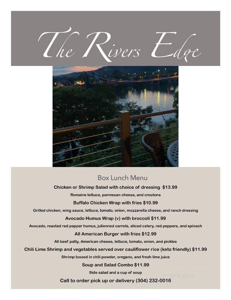 Rivers Edge - Wheeling, WV menu_pic