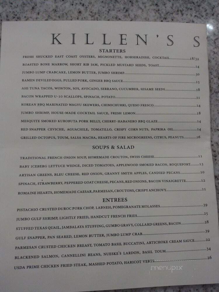 Killen's Steakhouse - Shenandoah, TX