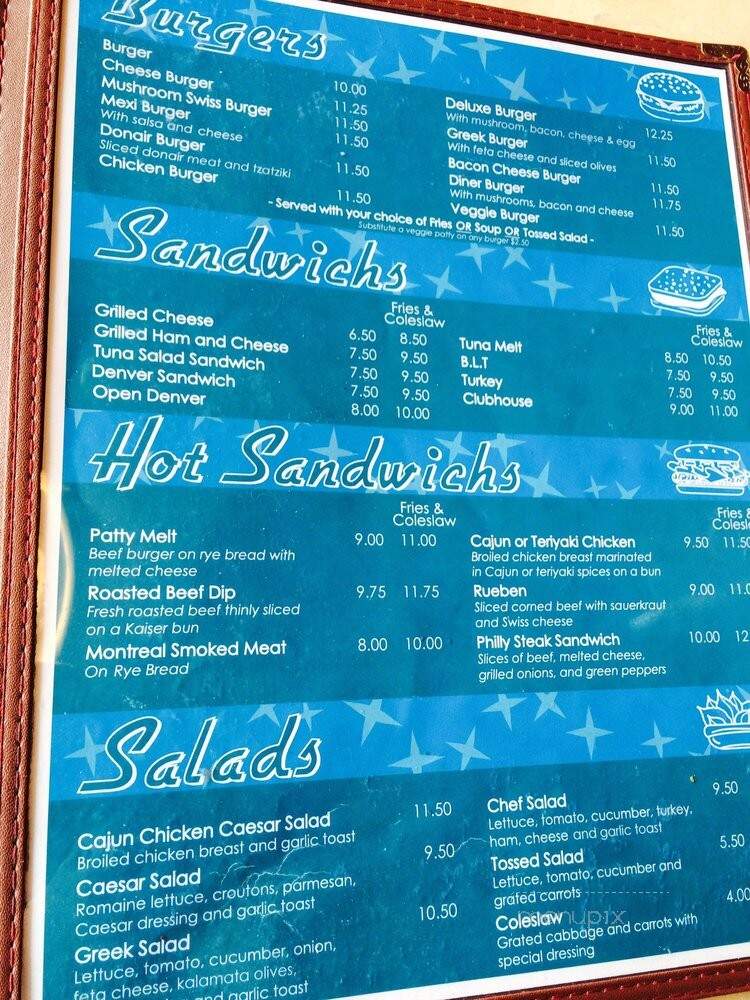Route 99 Diner - Edmonton, AB menu_pic